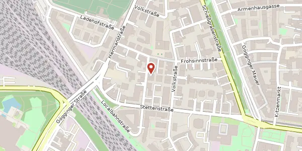 Karte der Umgebung von Gratzmüllerstr. 5, 86150 Augsburg