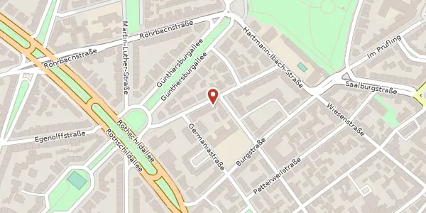 Karte der Umgebung von Gabelsbergerstr. 14, 60389 Frankfurt