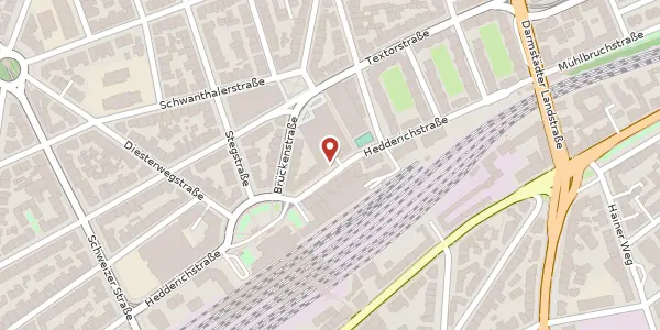 Karte der Umgebung von Hedderichstr. 36, 60594 Frankfurt