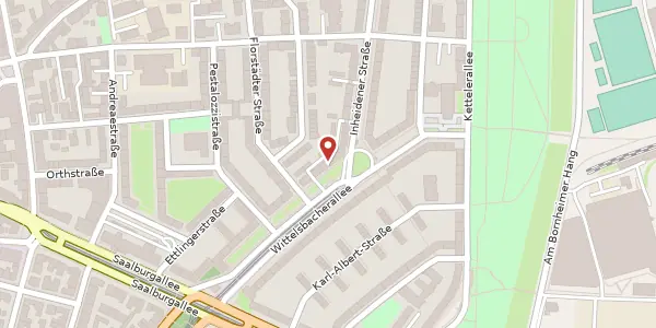 Karte der Umgebung von Wittelsbacherallee 185, 60385 Frankfurt