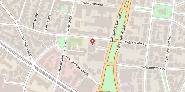 Karte der Umgebung von Senckenberganlage 19, 60325 Frankfurt