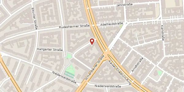 Karte der Umgebung von Wallufer Str. 4, 65197 Wiesbaden