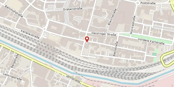 Karte der Umgebung von Gartenstraße 40, 73033 Göppingen
