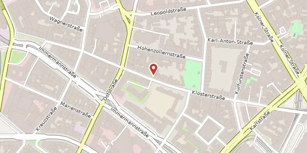 Karte der Umgebung von Klosterstr. 82, 40211 Düsseldorf