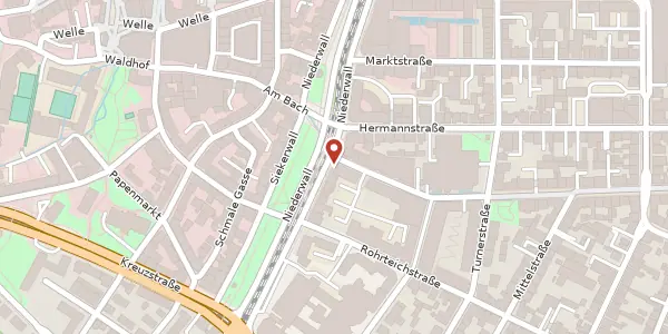 Karte der Umgebung von Niederwall 51, 33602 Bielefeld