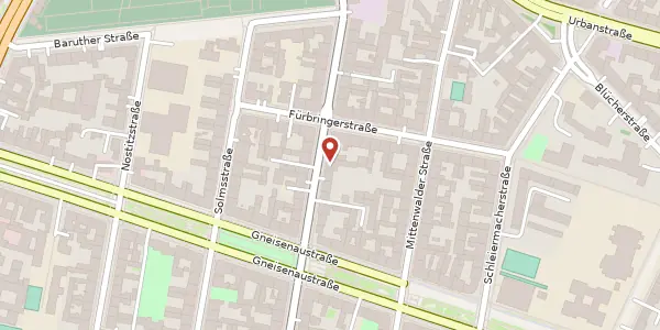 Karte der Umgebung von Zossener Straße 44, 10961 Berlin