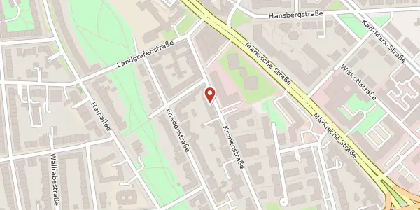 Karte der Umgebung von Kronenstr. 39, 44139 Dortmund