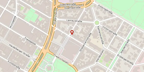 Karte der Umgebung von Tullastr. 11, 68161 Mannheim