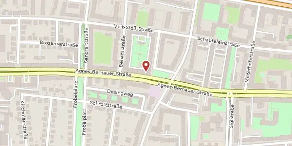Karte der Umgebung von Agnes-Bernauer-Str. 48, 80687 München