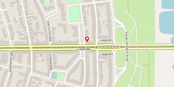 Karte der Umgebung von Luegallee 6, 40545 Düsseldorf