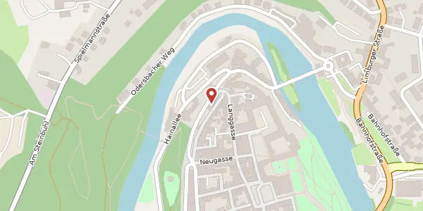 Karte der Umgebung von Über dem Hainberg 2, 35781 Weilburg