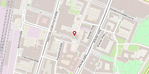 Karte der Umgebung von Leiterstr. 3, 39104 Magdeburg