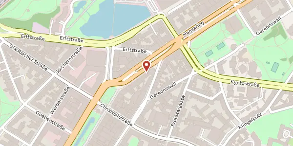 Karte der Umgebung von Hansaring 18, 50670 Köln