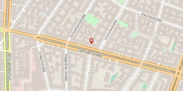 Karte der Umgebung von Danziger Straße 33, 10435 Berlin