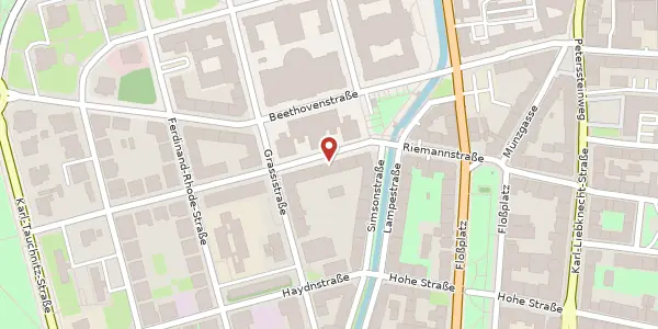 Karte der Umgebung von Mozartstraße 3, 04107 Leipzig