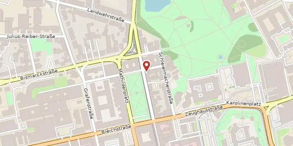 Karte der Umgebung von Mathildenplatz 11, 64283 Darmstadt