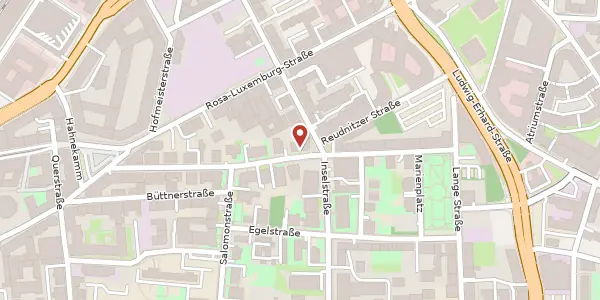 Karte der Umgebung von Chopinstraße 15, 04103 Leipzig