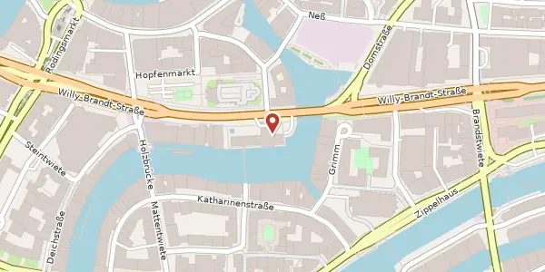 Karte der Umgebung von Willy-Brandt-Sraße 59, 20457 Hamburg