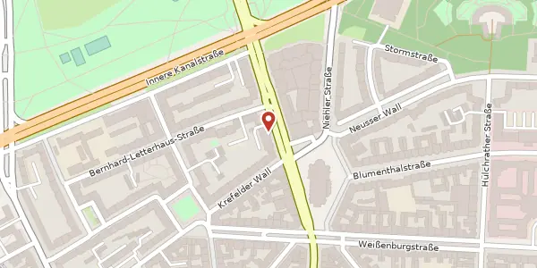 Karte der Umgebung von Neusser Str. 93, 50670 Köln