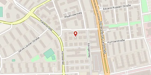 Karte der Umgebung von Edingerweg 25, 60320 Frankfurt