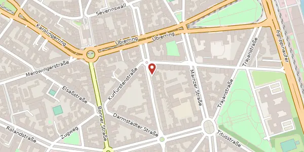 Karte der Umgebung von Alteburger Str. 35, 50678 Köln