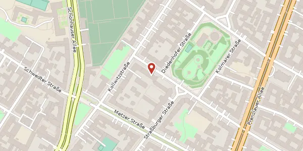 Karte der Umgebung von Belforter Straße 2, 10405 Berlin