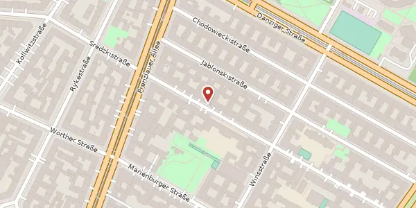 Karte der Umgebung von Christburger Straße 44, 10405 Berlin