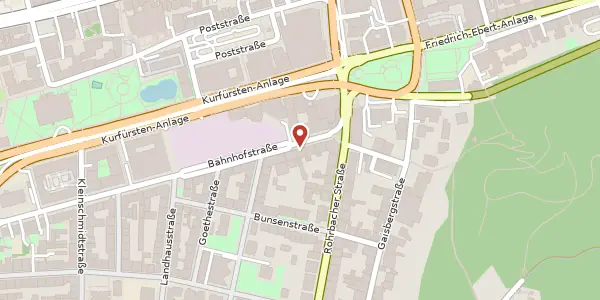 Karte der Umgebung von Bahnhofstr. 5, 69115 Heidelberg