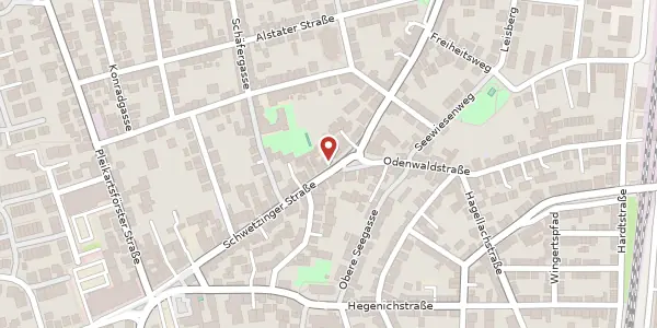 Karte der Umgebung von Schwetzinger Straße 61, 69124 Heidelberg