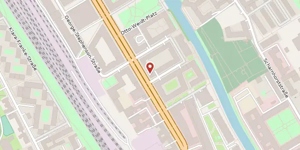 Karte der Umgebung von Heidestraße 13, 10557 Berlin