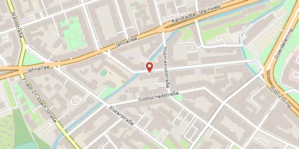 Karte der Umgebung von Lessingstraße 21, 04109 Leipzig
