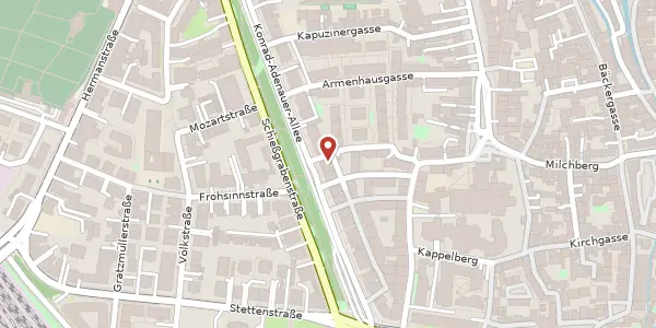 Karte der Umgebung von Konrad-Adenauer-Allee 43, 86150 Augsburg