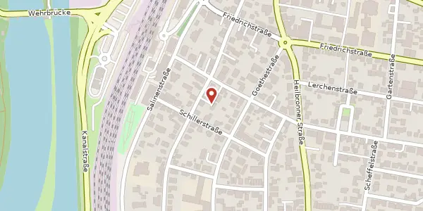 Karte der Umgebung von Paulinenstraße 21/1, 74172 Neckarsulm
