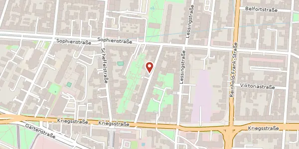 Karte der Umgebung von Moningerstr. 12, 76135 Karlsruhe