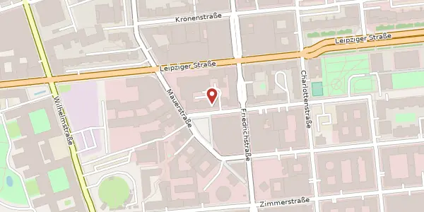 Karte der Umgebung von Krausenstraße 73, 10117 Berlin