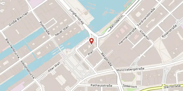 Karte der Umgebung von Jungfernstieg 1, 20095 Hamburg