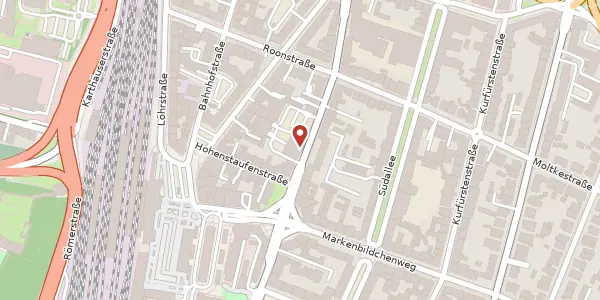 Karte der Umgebung von Hohenzollernstraße 34, 56068 Koblenz