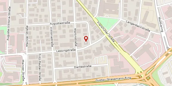 Karte der Umgebung von Lortzingstr. 9, 65189 Wiesbaden