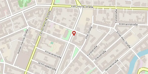 Karte der Umgebung von Erich-Zeigner-Allee 25, 04229 Leipzig