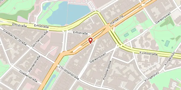 Karte der Umgebung von Hansaring 20, 50670 Köln
