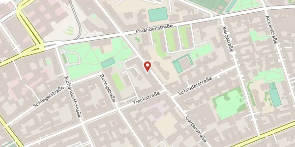 Karte der Umgebung von Gartenstraße 100, 10115 Berlin