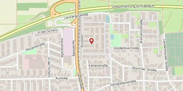 Karte der Umgebung von Rosmarinweg 16, 69198 Schriesheim