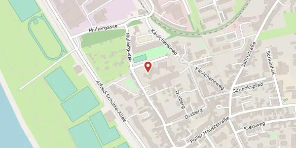 Karte der Umgebung von Käulchensweg 32, 51105 Köln