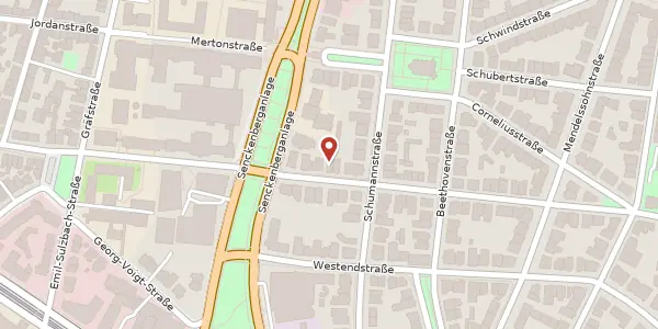 Karte der Umgebung von Kettenhofweg 124 A, 60325 Frankfurt