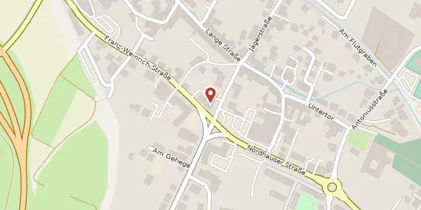 Karte der Umgebung von Dr.-August-Hübenthal-Straße 5, 37339 Worbis