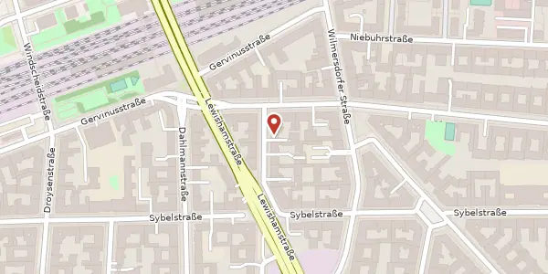 Karte der Umgebung von Waitzstraße 27, 10629 Berlin