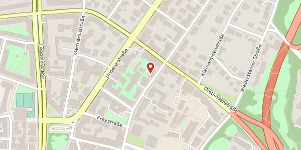 Karte der Umgebung von Kunigundenstr. 25, 80802 München