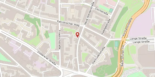 Karte der Umgebung von Neue Werderstraße 18, 18057 Rostock