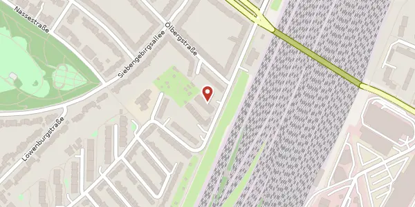 Karte der Umgebung von Rhöndorfer Straße 122, 50939 Köln