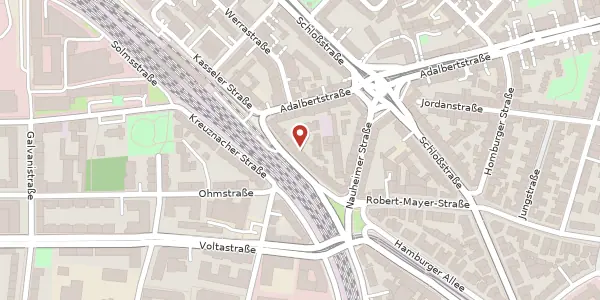Karte der Umgebung von Hamburger Allee 96, 60486 Frankfurt